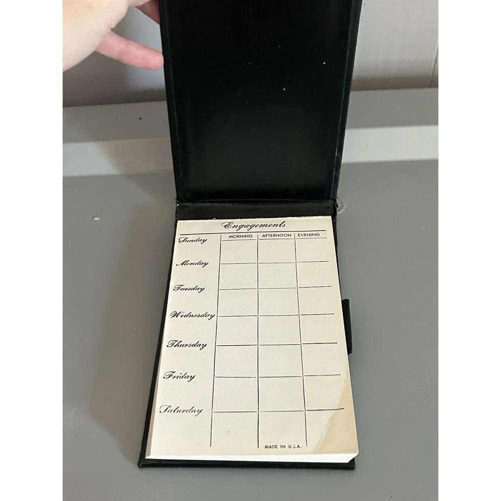 VTG Daily Schedule Black Book Morning Afternoon Evening Engagements 80s 90s USA